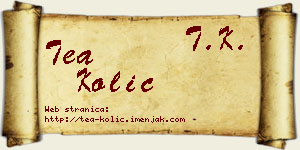 Tea Kolić vizit kartica